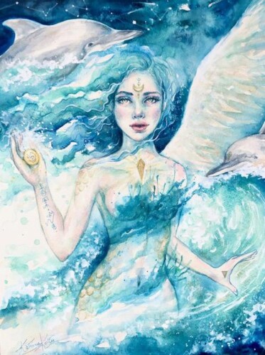 “Angelic bringer of light; Healer through Lemurian Wisdom codes and frequencies; goddess of sacred wisdom & guidance.”